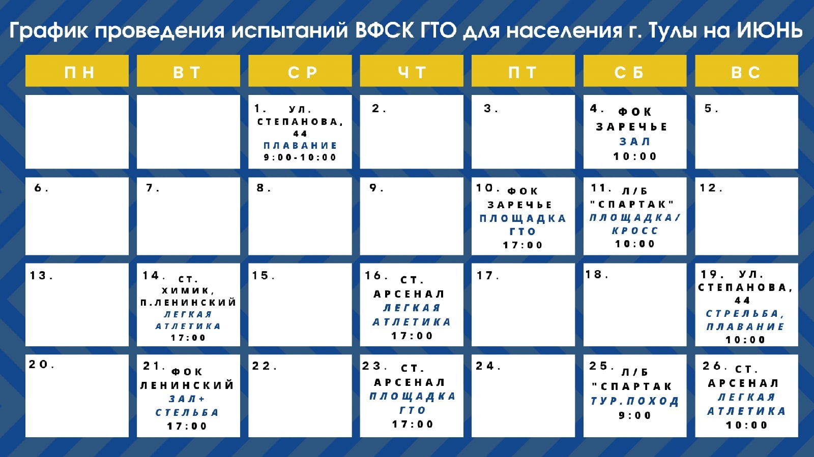 Туляки могут сдать нормы ГТО — Управление физической культуры и спорта  администрации города Тулы